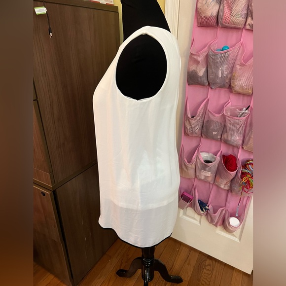 Travelers by Chico’s sz 2 (L/XL), asymmetric hem, tank blouse, off white. - Picture 8 of 8